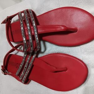 Rouge Red Beaded Women's Sandals